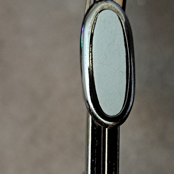 White Vintage Genuine Leather Clutch - Picture 4 of 12